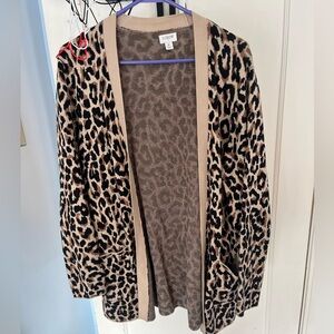J. Crew leopard cardigan